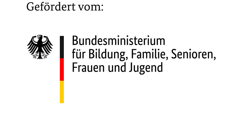 Förderlogo vom Bundesministerium für Bildung, Familie, Senioren, Frauen und Jugend