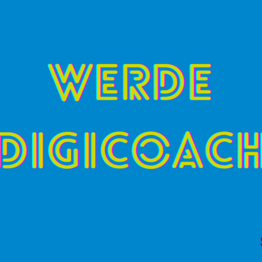 Karte mit blauem Hintergrund und Text: Werde DigiCoach