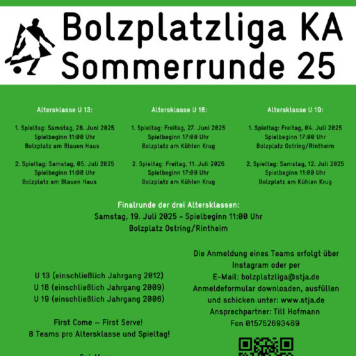 Ankündigungsplakat zur Boltzplatzliga 2025