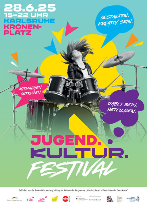 Ankündigungsplakat zum Jugend.Kultur.Festival