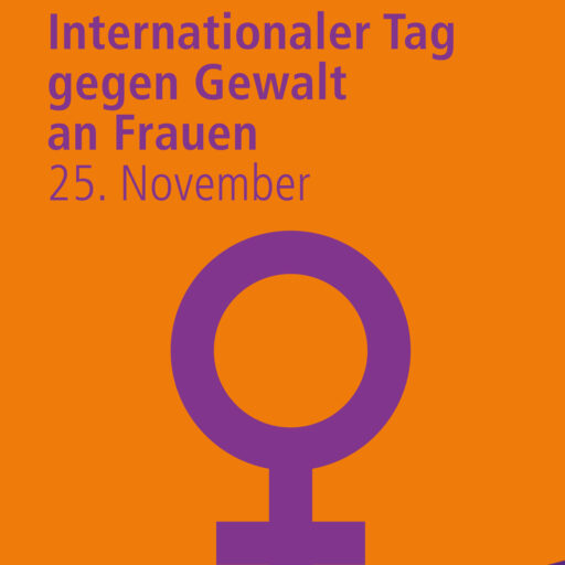 Ankündigungsplakat zum "Internationalen Tag gegen Gewalt an Frauen"