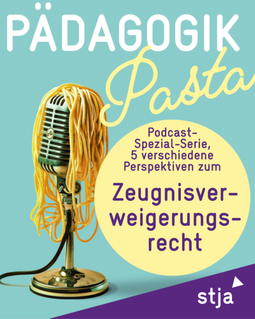 Ankündigungsplakat Podcast-Spezial zum Zeugnisverweigerungsrecht