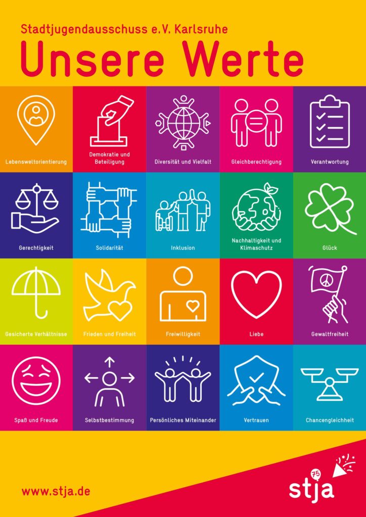 stja-Plakat "Unsere Werte"
