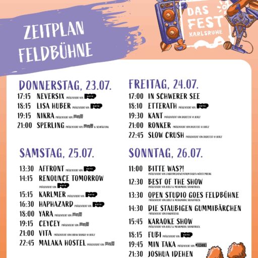 Plakat Programm der Feldbühne 2026