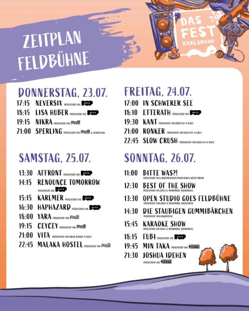 Plakat Programm der Feldbühne 2026